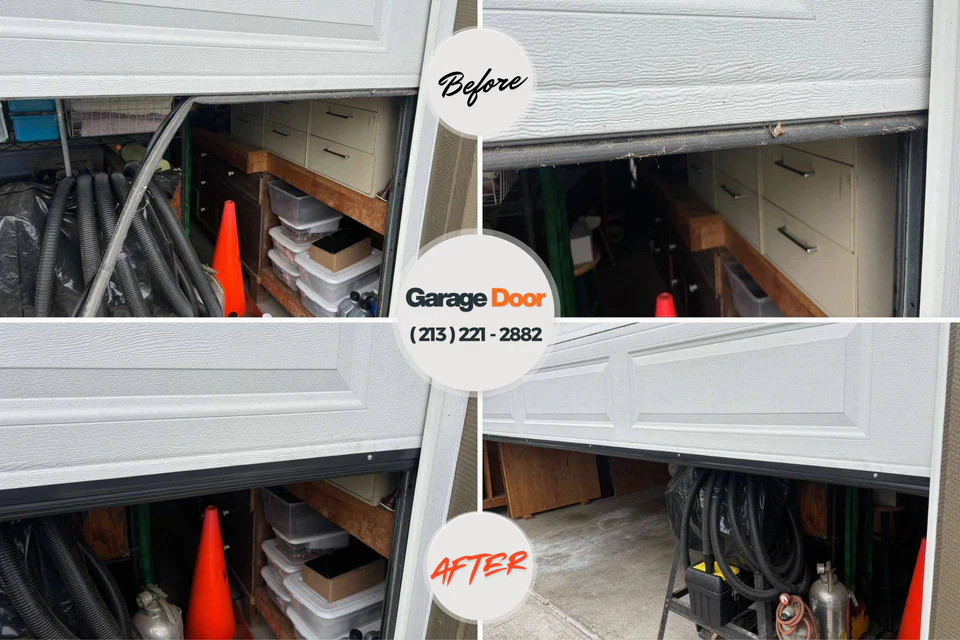 Before and after: garage door repair Verde Village, AZ